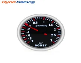 Dynoracing 203903952MM 3 BAR Boost Turbo Gauge Meccanico Bianco Led Boost Gauge Lente fumé Boost Sensor6327832