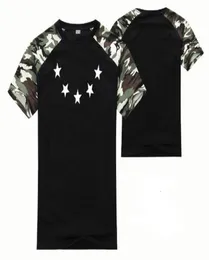 Mens Ny Summer T Shirt Stars Hip Hop Brand Rock Swag Rap Skating Tee Shirts Women Printing Clothing Camouflage Sleeves O Neck1769481