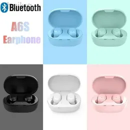 Mobiltelefonörlurar Original A6S TWS Headset trådlösa hörlurar Bluetooth -hörlurar Sport Stereo Fone Bluetooth Earbuds för Huawei iPhone 24314