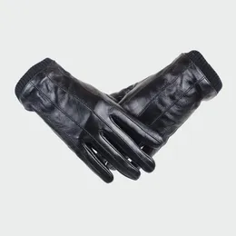 Mens Top Top Genuine Sheepsken Gloves inverno all'aperto più velluto uomini caldi guanti touch screen elastico del polso elastico guida ML01211936