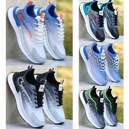 Scarpe da basket da uomo in rete di design Scarpe da ginnastica alla moda traspiranti con suola spessa Scarpe da corsa per allenamento all'aperto leggere e resistenti all'usura con suola morbida