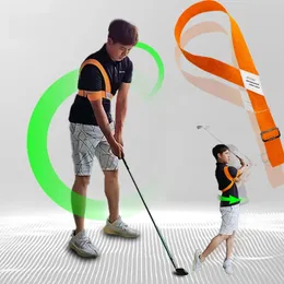 Golf Swing Traner Tool Tool Arm Band Belt Training STRAP للرجال تصحيح الموقف 240228