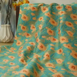 Tessuto classico fiore tessuto jacquard tinto in filo squisito borsa da donna primavera estate morbido tessuto decorativo da cucire 50 cm x 140 cm