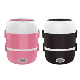 Mini Electric Rice Cooker Stainless Steel 23 Layers Steamer Portable Meal Thermal Heating Lunch Box Food Container Warmer 240313