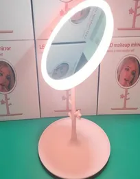 Specchi compatti ricaricabili USB Specchio per trucco LED Base staccabile 3 modalità Strumenti di trucco regolabili5103845