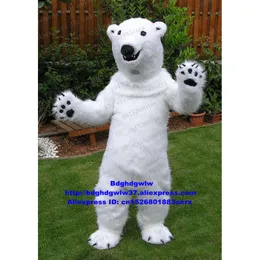 Kostium maskotki długi futra Polar White Sea Bear Mascot Costume Adult Cartoon Character Society Zajęcia urodzinowe ZX1211