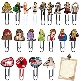 50pcs şarkıcılar yer imleri yıldızlar kitap Mark Paper Clips Sayfa Tutucu Öğrenci Öğrenciler Okul Ofis Tedariki 240314