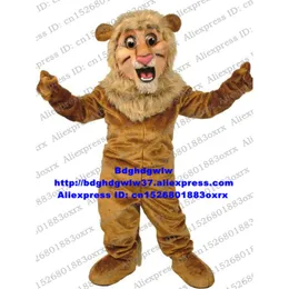 Kostiumy maskotki Brown Happy Lion Mascot Costume Adult Cartoon Postacie strój symboliczny ambasador anime Suit Art Show ZX2864