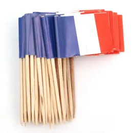 Zubehör 500 Stück Pack Frankreich Zahnstocher Flaggen Papier Essen Picks Kuchen Zahnstocher Cupcake Topper Obst Cocktail Sticks Dekoration Zahnstocher