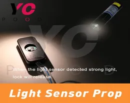 Sensor de luz prop real room escape jogo use lanterna laser ou tocha luz forte para disparar o sensor de luz para abrir o lock1044480
