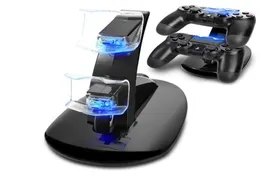 Controller Charger Dock LED Dual USB PS4 Charging Stand Station Cradle for Sony Playstation 4 PS4 PS4 Pro PS4 Slim Controller8716197
