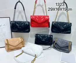 Crossbody Bag Tasarımcı Çanta Flep Toka Moda Çantaları Çift Zincir Omuz Çantası Kadın Lüks Çantalar Çanta Zarfı Paket Paket Messenger Çantası