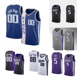 Özel Erkek Kadınlar Gençlik Sacramento'''Kings'''basketball Forma Deaaron Fox Keegan Murray Terence Davis Trey Lyles Harrison Barnes Domantas Sabonis Jersey