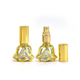 Frasco de perfume de vidro em forma de rosa Parfum fragrância frascos de embalagem cosmética frascos recarregáveis