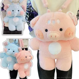 Plüsch-Rucksäcke, 50 cm, flauschiger Cartoon-Plüsch, blauer Elefant, Schwein, Plüsch-Rucksack, Stofftiere, Schultasche, Geburtstagsgeschenk für Mädchen, Jungen, Geschenk für Sie, L2403