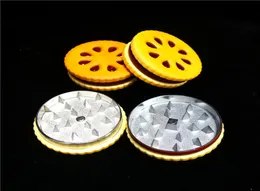 Biscoito Biscoito Tabaco Erva Moedor Metal Tubarão Dentes 2 Camadas Fumar Grinders6955540