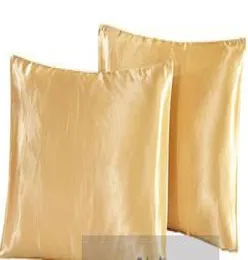 Naturelife Silk Satin Pillow Case Home Multicolor Ice Silk Pillow Case Solid Color Double Face Envelope Bedding Pillow Cover3067607