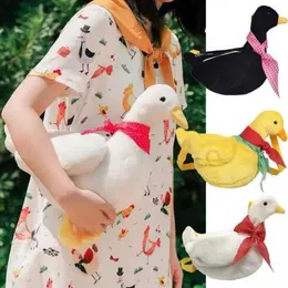 Plush Backpacks Adult Kid Girls Duck Plush Purse Cartoon Animals Shape Crossbody Bag Shoulder Messenger Bag New Wholesale Dropshipping HotL2403