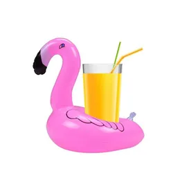 Accessori per piscina Flamingo gonfiabile Bevande Portabicchieri Galleggianti Sottobicchieri bar Dispositivi di galleggiamento Giocattolo da bagno per bambini9093974 Drop Delive Dhyuy