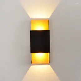 Lâmpada de parede impermeável interior exterior luzes LED 10W alumínio jardim moderno varanda luz