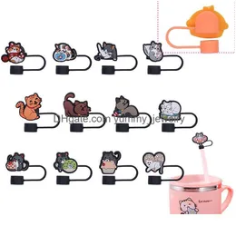 Beber Sts Girl Love Animals Sile St Toppers Acessórios Er Charms Reutilizável Splash Proof Dust Plug Decorativo 8Mm / 10Mm Drop Delivery Otqrb