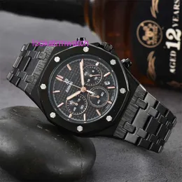 Luksusowy zegarek AP AP Top marka Wysokiej jakości męska zegarek ze stali nierdzewnej kalendarz Sapphire Sapphire Automatyczny ruch projektantowy wielofunkcyjny Chronograph Man Montre