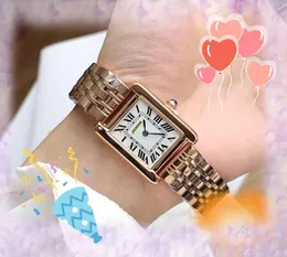 top moda di lusso quadrante piccolo orologi da donna in acciaio inossidabile quadrato numero romano quadrante orologio al quarzo relogio feminino serbatoio impermeabile deve progettare regali di orologi da donna