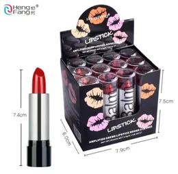 HengFang Marca 12pcs Conjunto Batom Vermelho Duradouro Hidratante Nutritivo Batom Lip Balm Lábios Maquiagem Batom Com Caixa Shipiing266u7559169