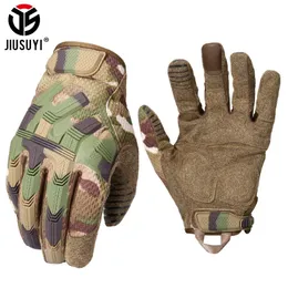 Tactical Army Full Finger Gloves Pekskärm Militär paintball Airsoft Combat Rubber Protective Glove Anti-Scid Men Women New 203181