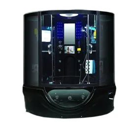 その他のバストイレ用品1390mmx1390mmx2250mm豪華な蒸気シャワーエンクロージャーmt-機能的なテレビコンピューターコントロールウェットコーヒーゴールドソーDhpzr