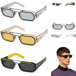 Occhiali da sole con montatura rettangolare di design per occhiali da fotografia di strada da uomo, occhiali da sole di alta qualità, occhiali da sole resistenti ai raggi UV400 di alta qualità SPR01WS