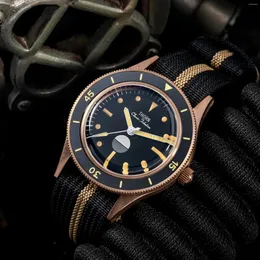 Wristwatches THORN 50 Fathom Watch CUSN8 Tin Bronze Non-radiation NH35 Automatic Mechanical Movement Sapphire Crystal 200M 40MM Diving