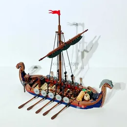 Transformation toys Robots POWER medieval military wars pirate dragon ship Viking Longship block set Sodiers figurines boat sailing toy for children 2400315