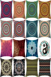 Boho Style Print Pillow Cover Mandala Mönster Kudde Case Soft Peach Skin SOFA CUSHION COVER BOHEMISK KULLOW COVER 40 DESIGNS VT087553035