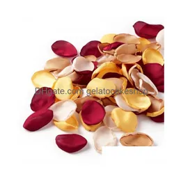 Decorative Flowers Wreaths Hand Made Artificial Silk Rose Petals Flower For Wedding Party Favors Marriage Decoration Valentine Dro Dhjpv