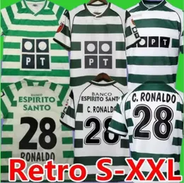 01 02 03 04 Lisboa retro koszulki piłkarskie Ronaldo Marius Niculae Joao Pinto 2001 2002 2003 2004 Lisboncniculae Ronaldo Classic Vintage Football Shirts Tops Sporting CP