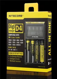 100オリジナルのNitecore D4 Intelligent Digi Smart充電器1450016340のLCDディスプレイ付きRCR123186502265026650AAAAA BATTER5562618