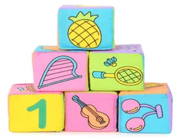 Infant Baby Kids 7cm Cloth Building Blocks Educational Rattles Set Toys4058213