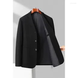 Ternos masculinos coreano tendência casual trabalho oficial de casamento estilo britânico cor sólida blazer de lã negócios moda terno de cavalheiro