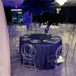 Cadeira de luxo moderna com costas redondas, cadeira de acrílico transparente para casamento, eventos, cadeira de jantar