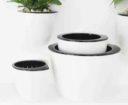 3 Pack Elegant White Plastic Self Watering Wall Planter Hanging Planter White Flower pot For Home DecorationSML 3770537