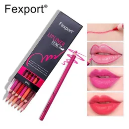 Fexport 6 Farben Smooth Nude Color Lip Pencils Matte Lipliner Pencil Lots Waterproof Makeup Lips Matte Lipstick Lip Liner Pen981233523679