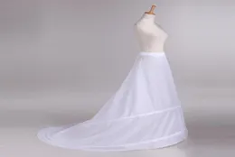 Novia enaguas underskirt saia de casamento deslizamento acessórios de casamento chemise 2 aros para uma linha cauda vestido anágua crinolin81604391376754