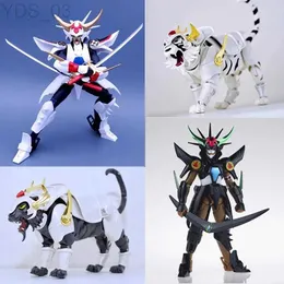 أنيمي مانغا في الأسهم Koo Yoroiden Samurai Troopers Ronin Warriors Armor Dual Armor Belt Object White Black Tiger Action Figure GIME YQ240315