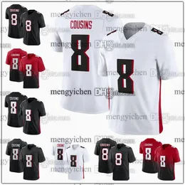 Stitched 2024 New Football Jersey 8 Kirk Cousins Sports Black Red White Game Mens Women Youth All Embroidery