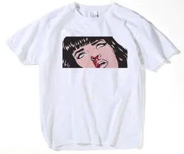 100 Cotton Movie Mia Wallace Tshirts Men Fashion Summer tshirts Tshirt Hip Hop Girl Printed Top Tees streetwear Harajuku Funny2411685