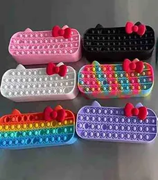 Toys Coins Purse Pencil Case Party Favor Colorful Push Bubble Sensory Squishy Stress Reliever Autism behöver anti-stress Rainbowa548193505