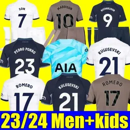 23 24 Maddison Son Soccer Jerseys Romeroricharlison Kulusevski 2024 Van de Ven Bissouma Johnson Tottenham Football Kit spurs top Men Kids