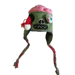 Hats BomHCS Zombie Eyes Knitted Beanies Party Halloween Costume Accessory Gift Hat (S for children 4850cm, L for adult 5361cm)