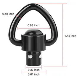 MAGAP HJÄRT FORMAD RING Snabbt frigöring Stål Boll Buckle Black 1-tums QD Buckle Outdoor Sports High Strength Camera-remmen